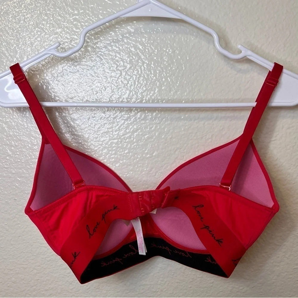 VICTORIA SECRET pink wireless push up bra 32DD - Picture 3 of 4
